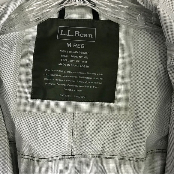 Men’s L.L. Bean Long Rain Jacket - Picture 7 of 10